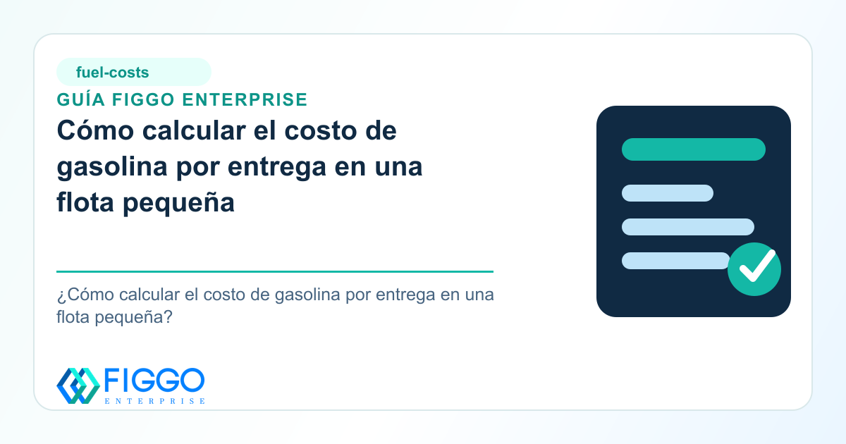 Infografia de Figgo Enterprise sobre: Cómo calcular el costo de gasolina por entrega en una flota pequeña