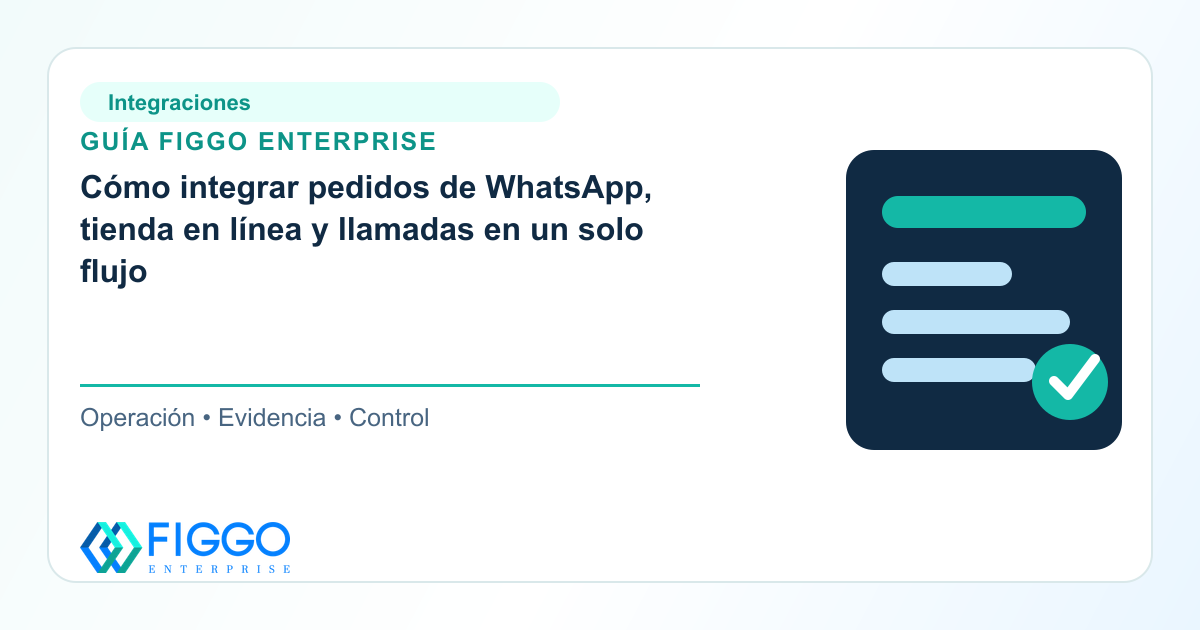 Guía de Figgo Enterprise: Cómo integrar pedidos de WhatsApp, tienda en línea y llamadas en un solo flujo