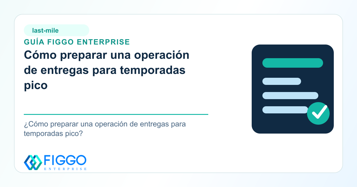 Infografia de Figgo Enterprise sobre: Cómo preparar una operación de entregas para temporadas pico