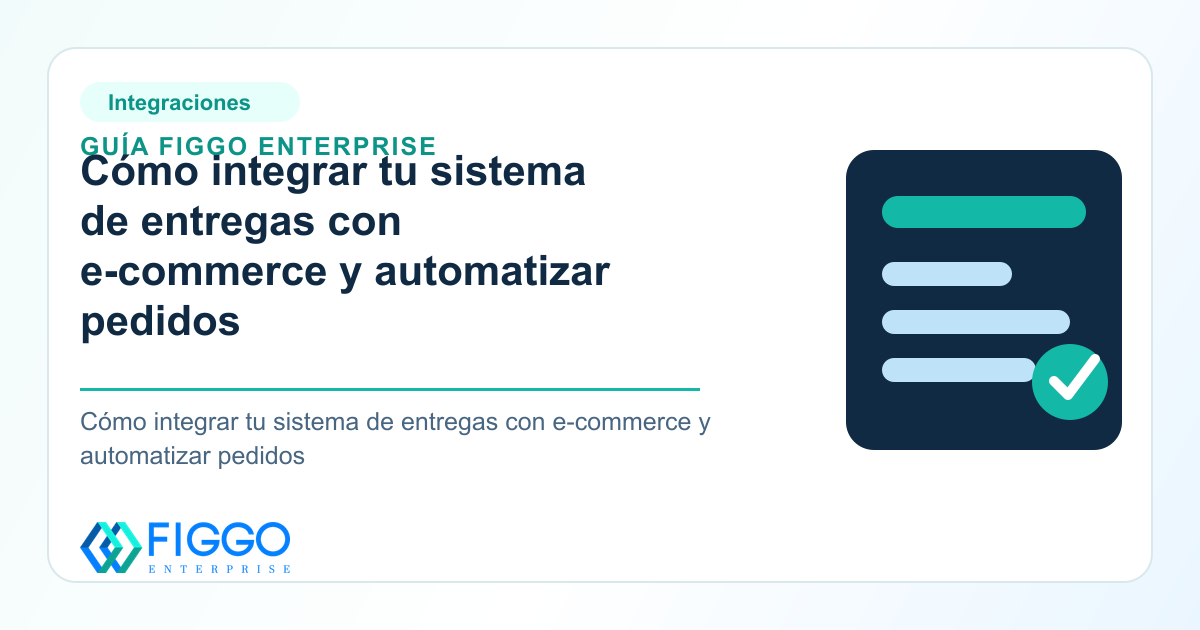 Infografia de Figgo Enterprise sobre: Cómo integrar tu sistema de entregas con e-commerce y automatizar pedidos