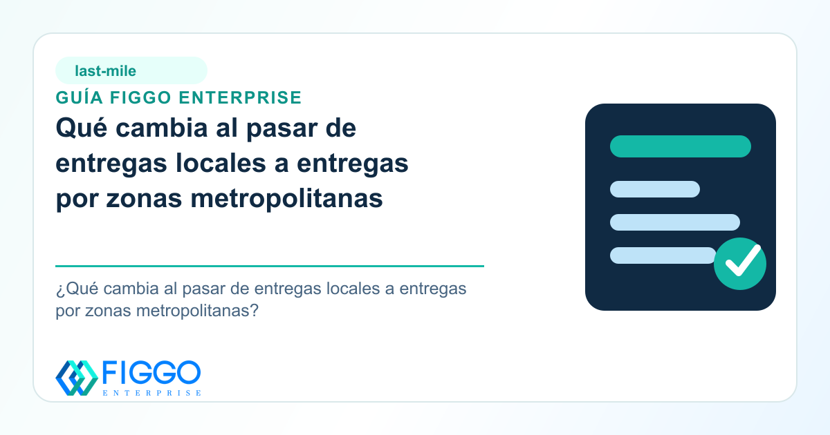 Infografia de Figgo Enterprise sobre: Qué cambia al pasar de entregas locales a entregas por zonas metropolitanas
