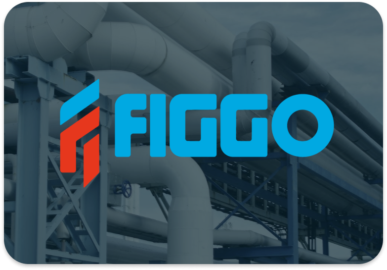 Imagen de Figgo Gas con el logotipo de Figgo sobre instalaciones de gas.